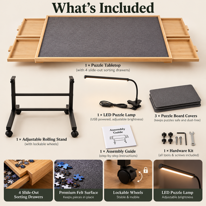 PuzzleHaven Rolling Puzzle Table