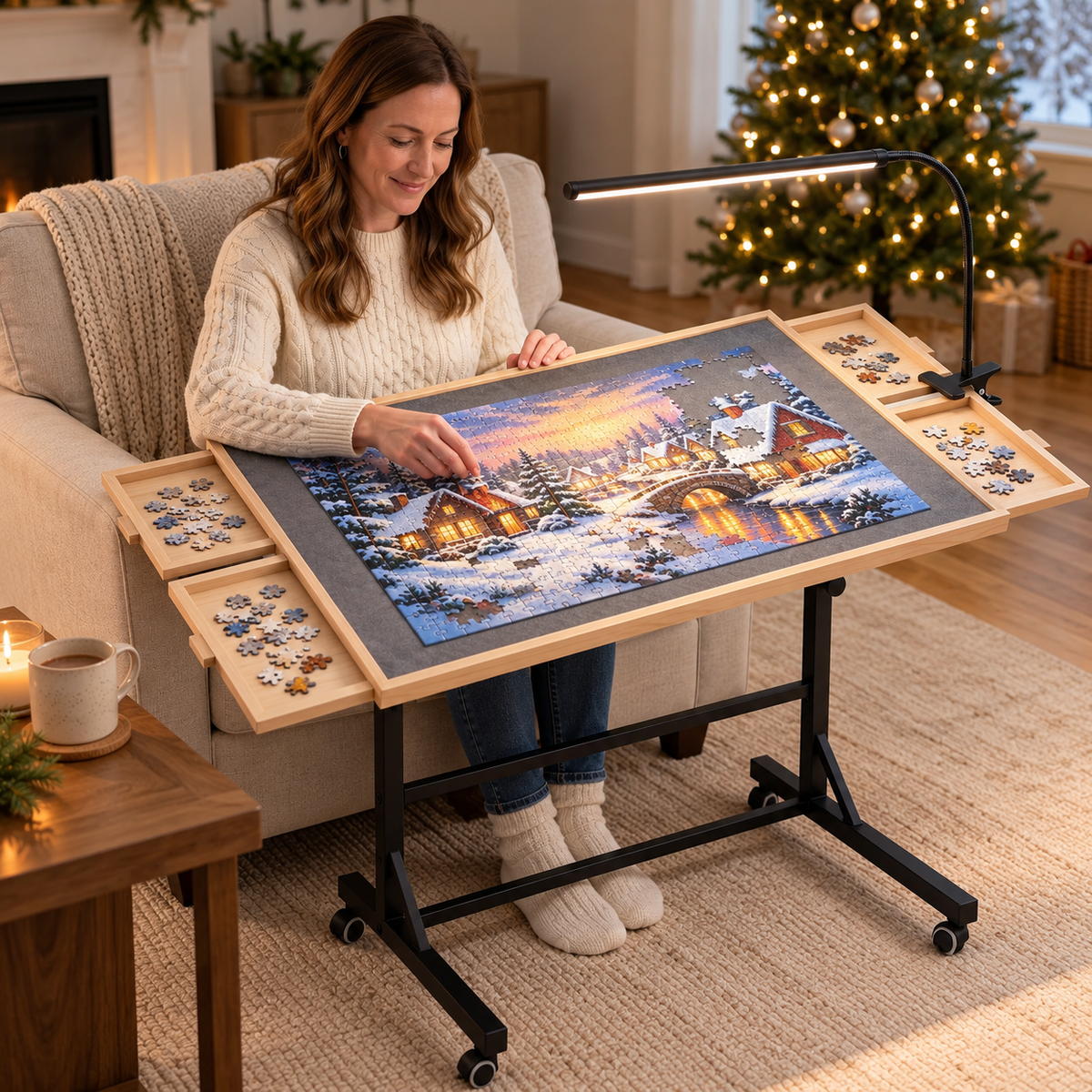 PuzzleHaven Rolling Puzzle Table