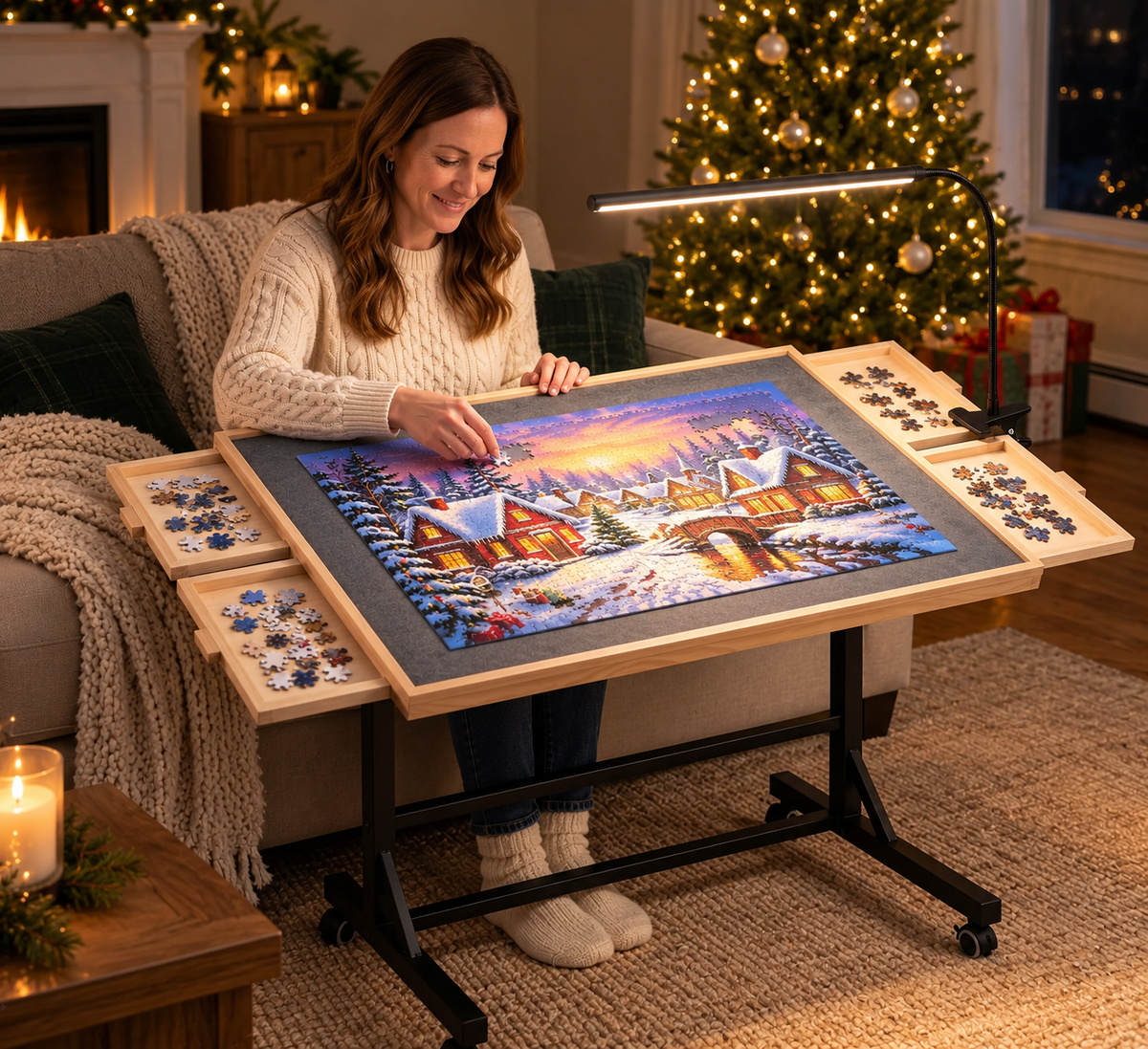 PuzzleHaven Rolling Puzzle Table